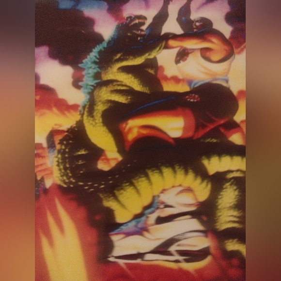 CHARLES BARKLEY😤VS GODZILLA🔥OLD SCHOOL WALL ART 8.5x11 PREMIUM GLOSSY POSTER! - Picture 6 of 7